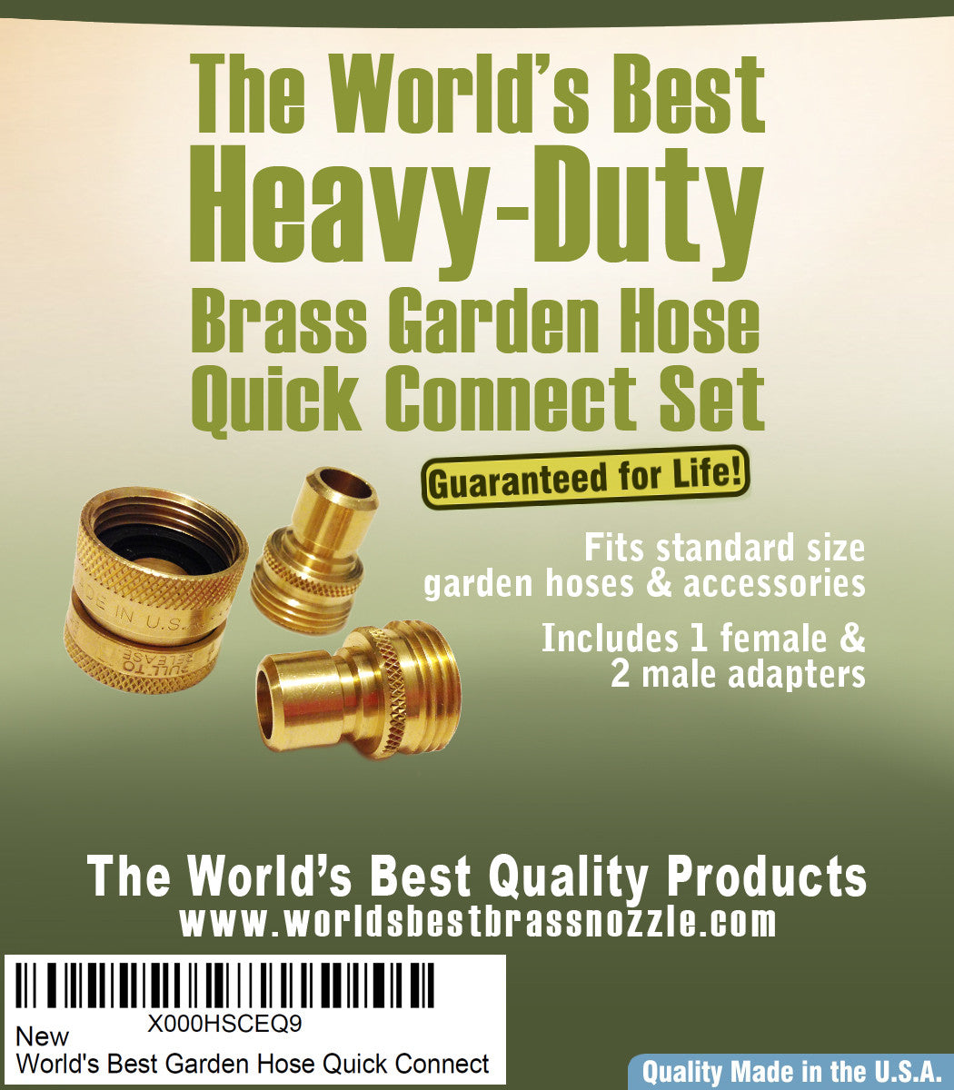 The Quick-Connect That Doesn't Leak and is Guaranteed for Life!